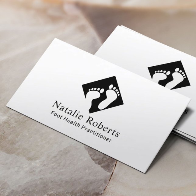 Foot Healthcare Practitioner Massage Spa Minimal Business Card (Creator Uploaded)