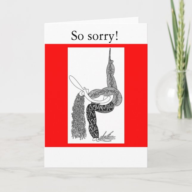 foot in mouth, So sorry! Card (Front)