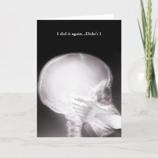 Foot in Mouth Xray Apology Card