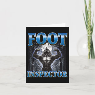 Foot Inspector Funny Werewolf Meme  Card
