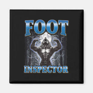 Foot Inspector Funny Werewolf Meme  Magnet