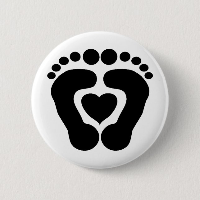 Foot Love 6 Cm Round Badge (Front)