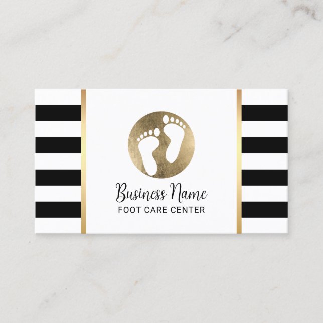 Foot Massage Podiatrist Practitioner Modern Spa Business Card (Front)