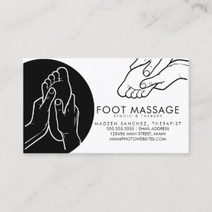 Foot Massage Therapist Soles Feet Business Card