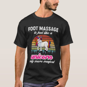Foot Massagers Therapist Funny Unicorn Vintage Sun T-Shirt