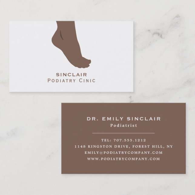 Foot Portrait, Podiatry Clinic, Podiatrist Business Card (Front/Back)