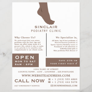 Foot Portrait, Podiatry Clinic, Podiatrist Flyer