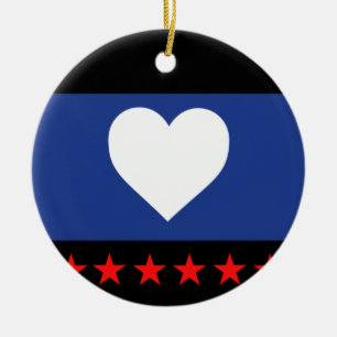 Foot Pride Flag Ceramic Tree Decoration
