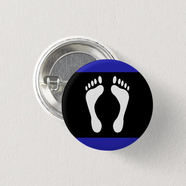 Foot Pride Flag (Footprint) 3 Cm Round Badge (Front & Back)