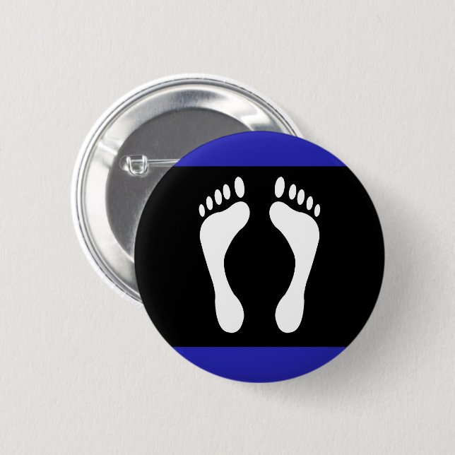 Foot Pride Flag (Footprint) 6 Cm Round Badge (Front & Back)