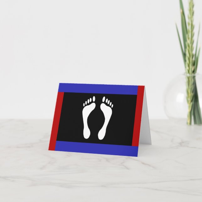 Foot Pride Flag (Footprint) Card (Front)