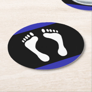 Foot Pride Flag (Footprint) Round Paper Coaster