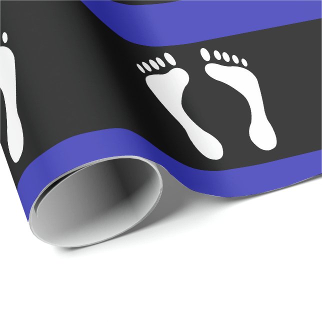 Foot Pride Flag (Footprint) Wrapping Paper (Roll Corner)