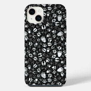 Foot prints 01.b. Black BG iPhone 14 Plus Case