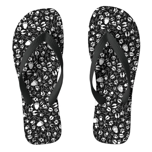 Foot prints 01.b. Black BG Jandals (Footbed)