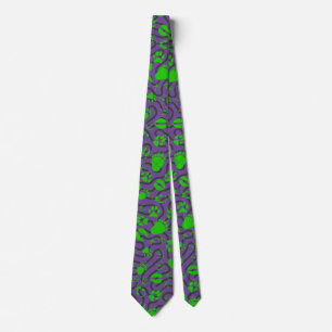 Foot prints 01.b.green Purple BG Tie