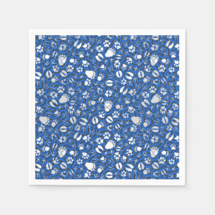 Foot prints 01.b. L Blue BG Napkin