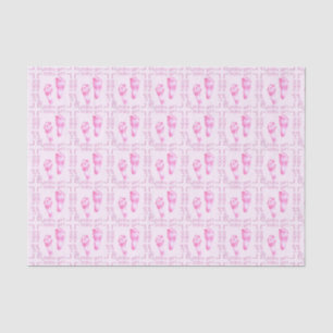 Foot Prints Baby Girl Pink-Tissue Wrapping Paper