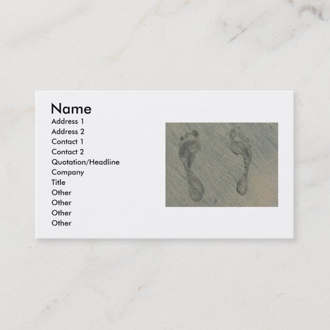 Foot Prints Business Card (Front)
