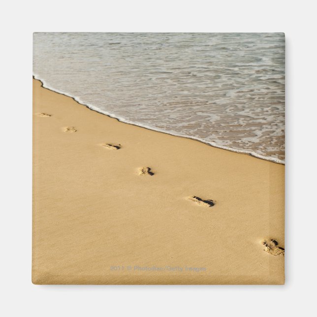 Foot prints in Sand with Wave Magnet (Front)