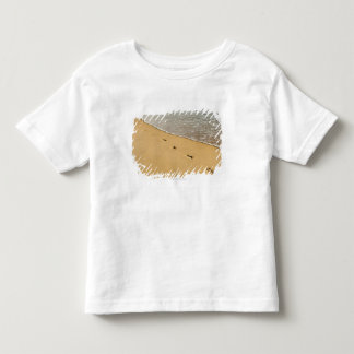 Foot prints in Sand with Wave Toddler T-Shirt