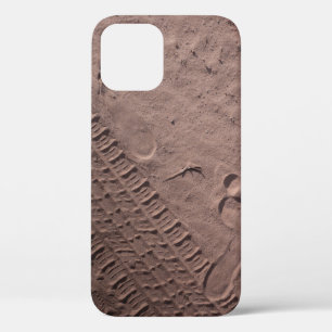 Foot prints in the sand iPhone 12 case