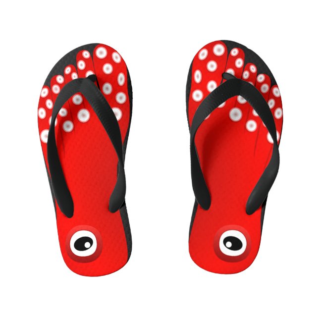 Foot Shaped Octopus Kid's Jandals (Footbed)