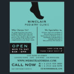 Foot Silhouette, Podiatry Clinic, Podiatrist Flyer<br><div class="desc">Foot Silhouette,  Podiatry Clinic,  Podiatrist Advertising Flyer by The Business Card Store.</div>
