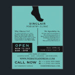 Foot Silhouette, Podiatry Clinic, Podiatrist Flyer<br><div class="desc">Foot Silhouette,  Podiatry Clinic,  Podiatrist Advertising Flyer by The Business Card Store.</div>