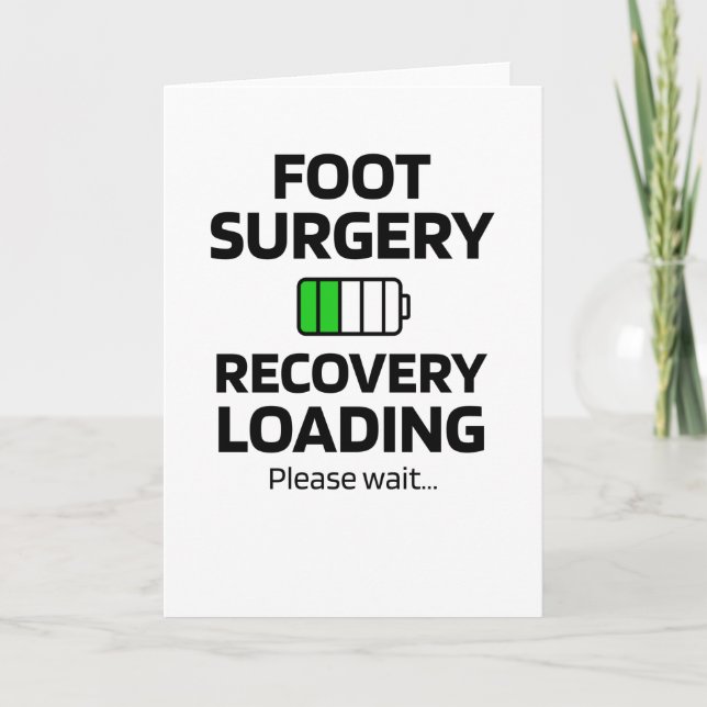 Foot Surgery Recovery Gifts | Broken Foot Surgery Card (Front)