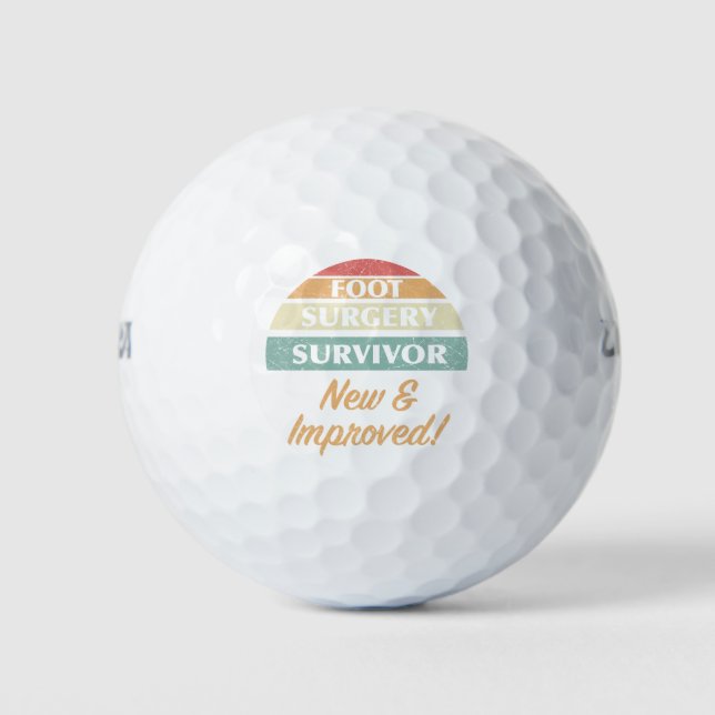 Foot Surgery Survivor Humour Golf Balls (Front)