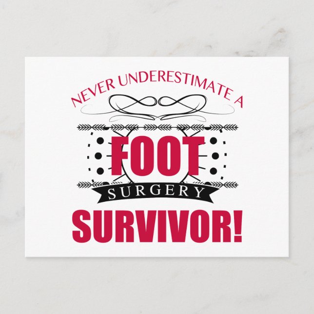 Foot Surgery Survivor Postcard (Front)
