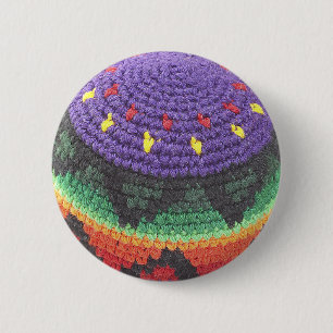 footbag foot sack photo 6 cm round badge