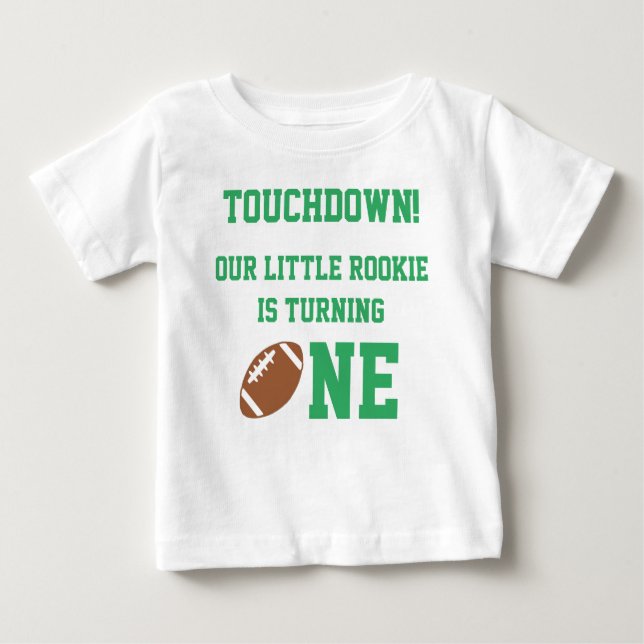 Football 1st Birthday Baby T-Shirt (Front)