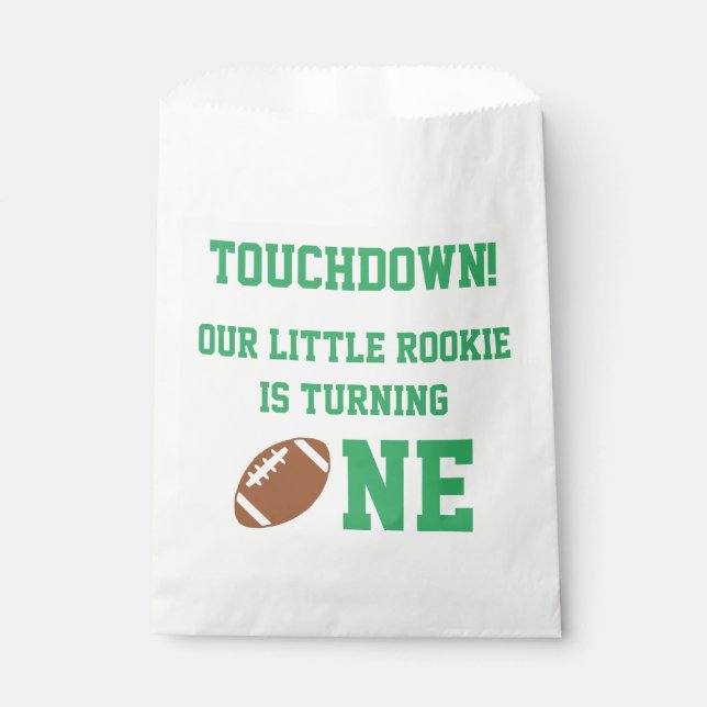 Football 1st Birthday Favour Bags (Front)
