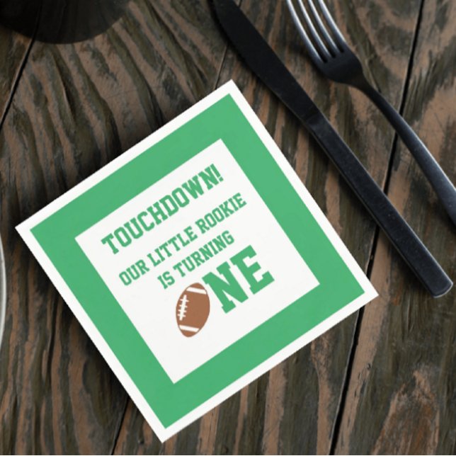 Football 1st Birthday Napkin (Creator Uploaded)