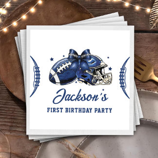 Football 1st birthday Napkins