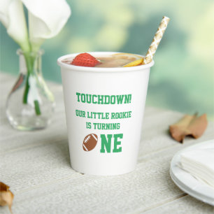 Football 1st Birthday Paper Cups
