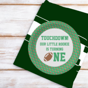 Football 1st Birthday Paper Plate
