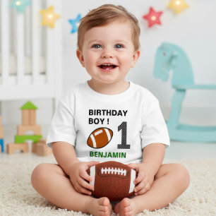 Football 1st Birthday Party Baby T-Shirt