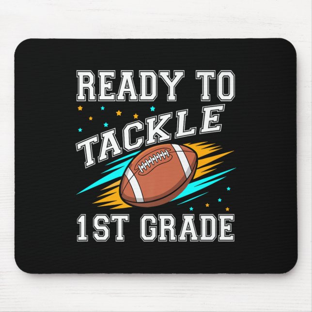 Football 1st First Grade First Day Of School Back  Mouse Pad (Front)
