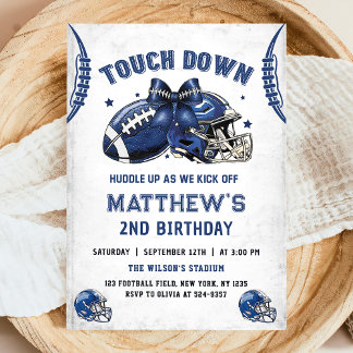 Football 2nd Birthday Invitation