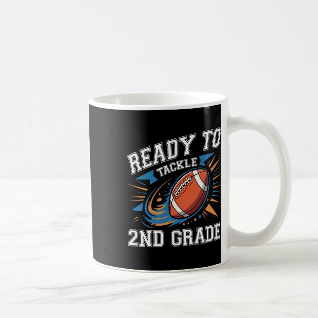 Football 2nd Second Grade First Day Of School Back Coffee Mug (Right)