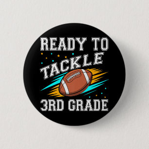 Football 3rd Third Grade First Day Of School Back 6 Cm Round Badge