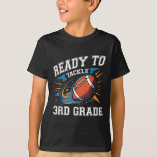 Football 3rd Third Grade First Day Of School Back  T-Shirt