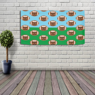 Football 4th Year Down Birthday Banner