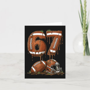 Football 67 Six Seven Meme Funny 6-7 Drip American Card