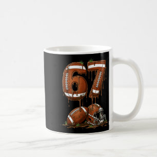 Football 67 Six Seven Meme Funny 6-7 Drip American Coffee Mug
