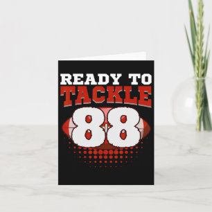 Football 88th Birthday Player Tackle Team Sports T Card