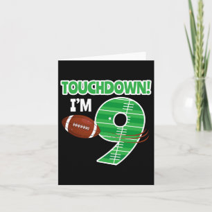 Football 9th Birthday Party Player Game Lover Team Card